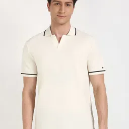 Tommy Hilfiger Men Solid Polo Collar Cotton T-shirt-picture-56