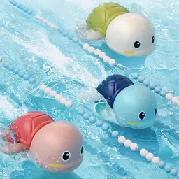 ADKD Swimming Turtle Wind Up Bath Toy - Pack of 1 (Colour May Vary) image 4