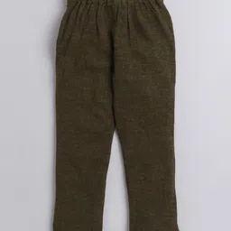 Yellow Apple Acrylic Knit to Knit Full Sleeves Winter Wear Suits With Lounge Pant - Olive image 4