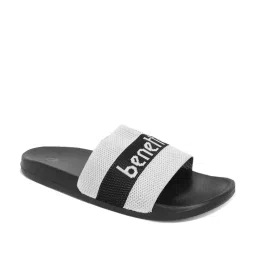 United Colors of Benetton Men's White Slides image 2