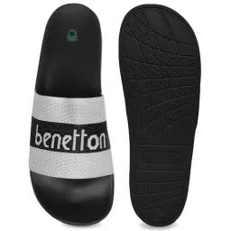 United Colors of Benetton Men's White Slides image 3