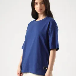 RAREISM Blue Cotton Graphic T-Shirt image 4