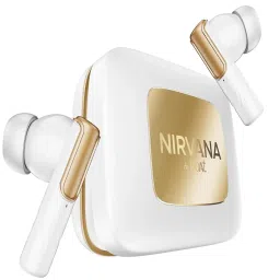 Boat Nirvana Ivy Pro Bluetooth Earbuds, TWS Ear Buds Wireless Earphones W/Mic - Ivory White image 1