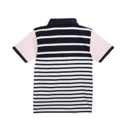 Cherry Crumble By Nitt Hyman Kids Navy & White Striped Polo image 2