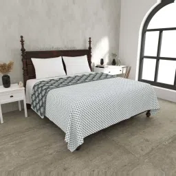 JaipurFabric Grey Mulmul Cotton 150 GSM Reversible Ac Dohar image 1