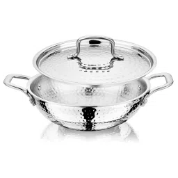 Nirlon Silver Stainless Steel Others TriPly Hammered KD28 image 1