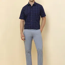 Allen Solly Slim Fit Windowpane Checked Pure Cotton Casual Shirt image 3