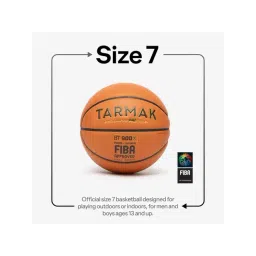 Tarmak by Decathlon Basketball Size 7 Fiba BT900 Grip Touch - Orange image 2
