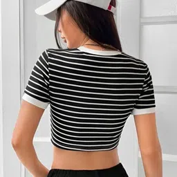 sollobell Striped Cotton Tank Crop Top image 2
