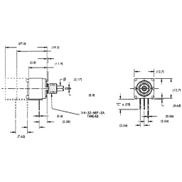 Vishay Panel Mount, Through Hole Rotary Potentiometer 1 W Power 500 kΩ Resistance Pin Terminal, 14910F0GJSX10504KA image 3