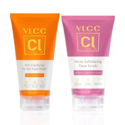VLCC Clinic Skin Clarifying De-Tan Face Wash & Micro Exfoliating Face Scrub Combo image 1