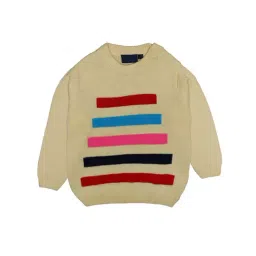Chimprala Kids Beige Printed Sweater-image-0