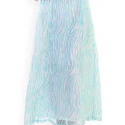 Belle Fille White & Blue Printed Skirt-image-96