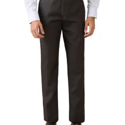 Park Avenue Dark Grey Polyviscose Slim Fit Formal Trosuers image 1