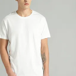 Roadster Men White  Pure Cotton T-shirt-picture-20