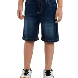 Under Fourteen Only Kids Navy Regular Fit Shorts-picture-35