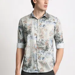 The Bear House Multicolored Cotton Slim Fit Printed Shirt image 1
