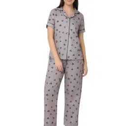 Smarty Pants Grey Printed Shirt With Lounge Pants image 1