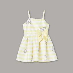 Juniors by Lifestyle Girls Yellow All Over Print Dress image 1