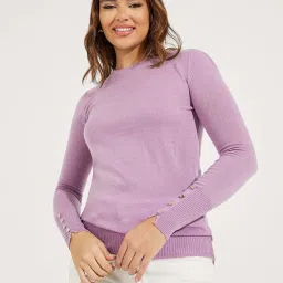 Styli Lilac Plain Pullover image 1
