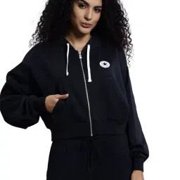Converse Black Retro Chuck Full-Zip Regular Fit Hoodie image 1