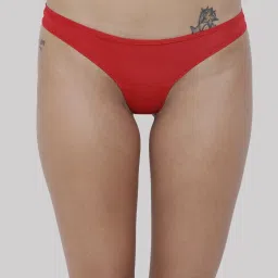 BASIICS by La Intimo Red Relaxed Fit Solid Panties image 1