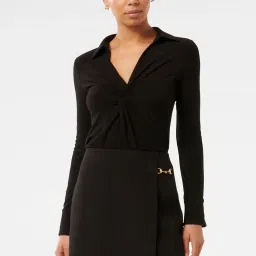Forever New Emilia Twist Front Crepe Shirt image 1