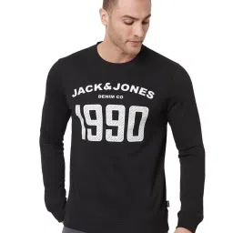 Jack & Jones Black Printed Sweatshirt image 1