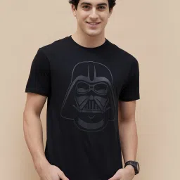 Fame Forever by Lifestyle Black Cotton Regular fit Print T-Shirt image 1