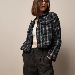 Only Black & Blue Checks Jacket image 1