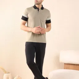 Sweet Dreams Green & Black Cotton Regular Fit Nightwear Set image 1