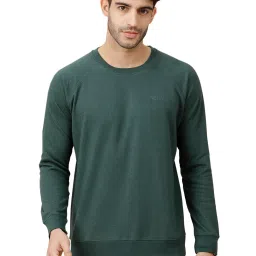 CAVALLO by Linen Club Green Linen Regular Fit Sweatshirts image 1