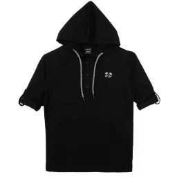 Cavio Kids Black Cotton Shirt image 1