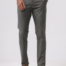 Basics Men Relaxed Straight Leg Tapered Fit Trousers-picture-22