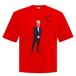 KNN Calcutta Unisex Printed Drop-Shoulder Sleeves Applique T-shirt image 5