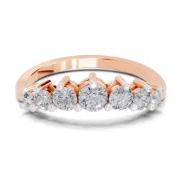 Sparkles 14k (585) Rose Gold Lab Grown Diamond 0.65 CT Diamond Symphony Promise Ring image 1