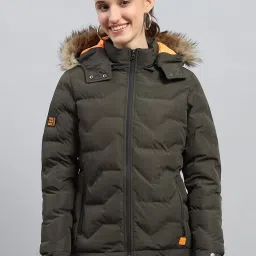 Rock.it Olive Regular Fit Puffer Jacket image 1