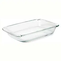 Femora Transparent Borosilicate Glass Rectangle Microwave Oven Safe Baking Dish (1.6 L) - Set of 1 image 2