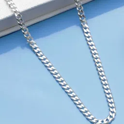 Zavya Everlasting Silver-Plated 18 Inch's Curb Men's Chain image 1