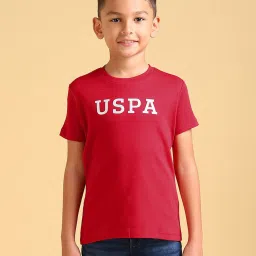 U.S. Polo Assn. Boys Red Graphic Print T-Shirt image 1