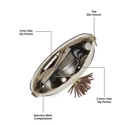 LAVIE LUXE LX MONO TIARA25 Multicolor Printed Medium Cross Body Bag image 4