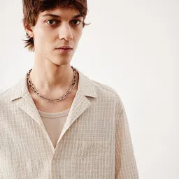 H&M Loose Fit Seersucker Resort Shirt-picture-18