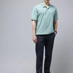 Van Heusen Men Textured Slim Fit Chinos Trousers image 4