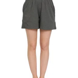 Clovia Grey Textured Shorts image 1