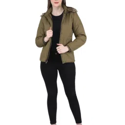 Monte Carlo Olive Regular Fit Hooded Jacket image 4