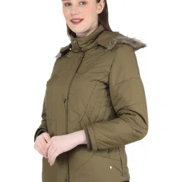 Monte Carlo Olive Regular Fit Hooded Jacket image 3