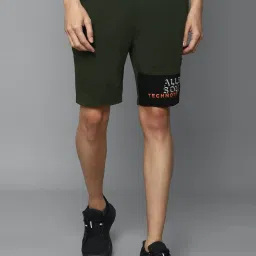 Tribe by Allen Solly Olive  Slim Fit Shorts image 1