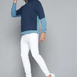 ALCIS Blue Slim Fit Colour Block Sweatshirt image 4