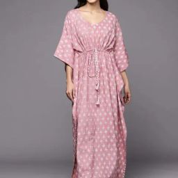 Libas Mauve Cotton Straight Fit Printed Night Dress-picture-10