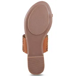 Mochi Women's Tan Toe Ring Sandals image 4